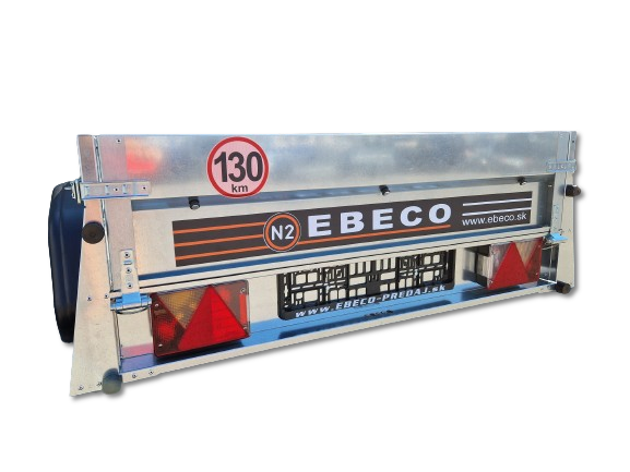 EBECO NB 2,5 – Egytengelyes fékezett utánfutó – 40 cm oldalfal - Image 4