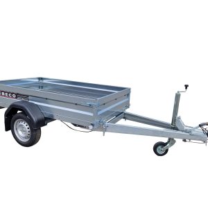 EBECO N7 – Egytengelyes billenthető fékezett utánfutó – megengedett össztömeg 1350 kg-ig  – 40 cm oldalfal