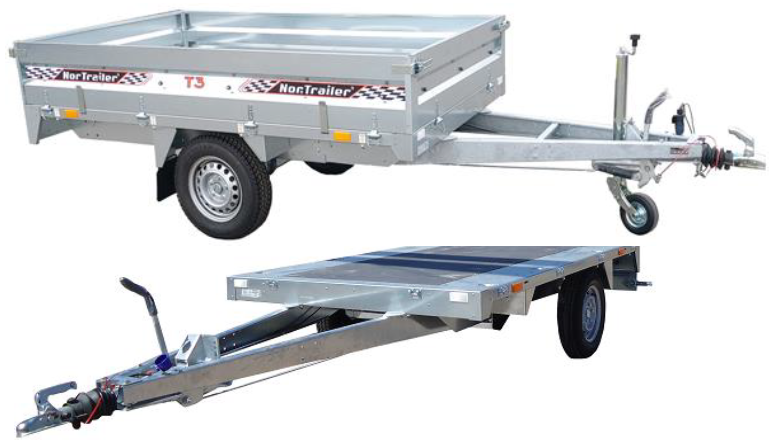 EBECO T3 – Egytengelyes fékezett utánfutó – megengedett össztömeg 1350 kg-ig – 35 cm oldalfal - Image 3