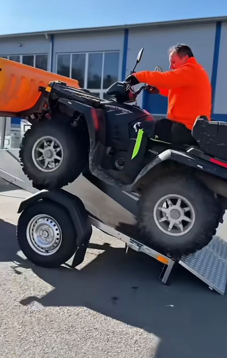 EBECO N5,3B - Egytengelyes billenthető fékezett utánfutó - megerősített hátsó fal - 40 cm oldalfal - Image 6