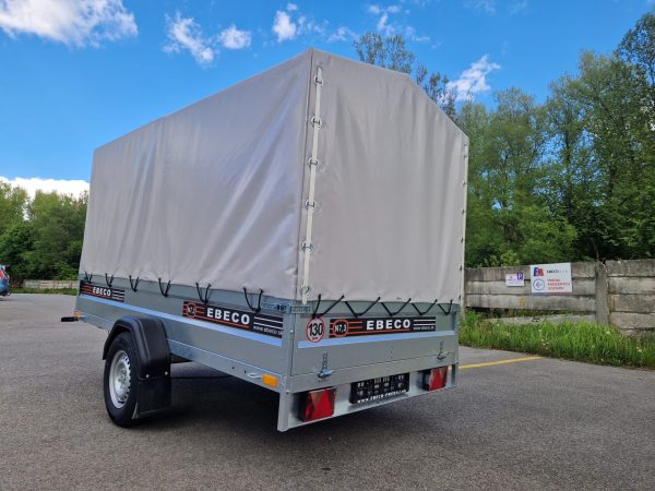 EBECO N5,3B - Egyszintes billenős FÉKEZETT pótkocsi legfeljebb 750 kg - 40 cm EMELET (Emelőszerkezet: emelőszerkezet nélkül, Hátsó terelő: szabványos) - Image 2