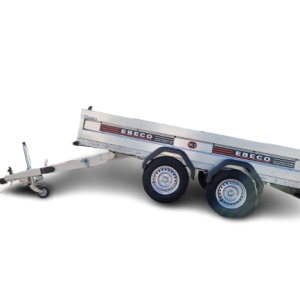 EBECO N6,3 – Kéttengelyes billenthető fékezett utánfutó – megengedett össztömeg 2000 kg-ig– 40 cm oldalfal (billentőszerkezettel)