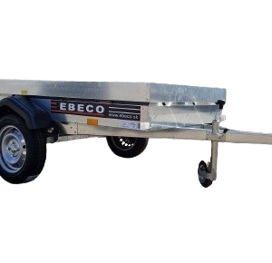 EBECO N2 - egytengelyes FÉKEZETLEN utánfutó 750 kg-ig, 30 cm OLDALFAL (Kerékméret: 13 colos, Támasztókerék: Támasztókerékkel)