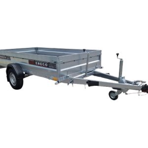 EBECO N7 – Egytengelyes billenthető fékezett utánfutó – megengedett össztömeg 1350 kg-ig – 40 cm oldalfal (billentőszerkezettel)