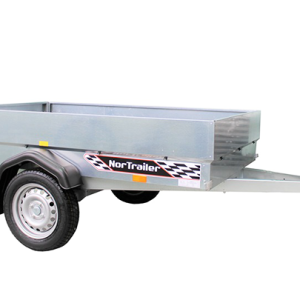 EBECO N2 - egytengelyes utánfutó - megerősített tengely 1000 kg-ig, 40 cm-es OLDALFAL (Támasztókerék: Támasztókerékkel)