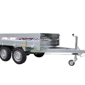 EBECO T4 – Kéttengelyes fékezett utánfutó – megengedett össztömeg 1400-2000 kg-ig – 35 cm oldalfal